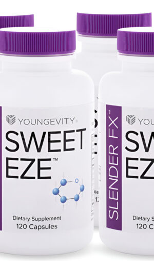 Youngevity Slender Fx Sweet Eze, 120 Cápsulas, Paquete De 4