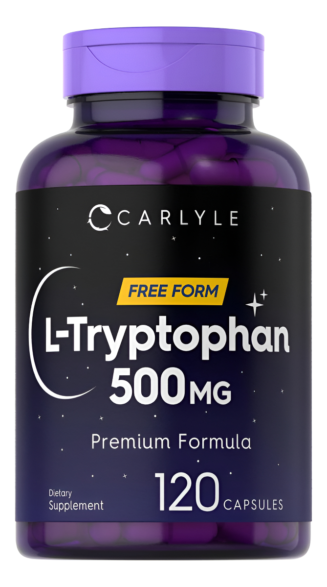 Carlyle L-triptófano 500 Mg | 120 Cápsulas | Suplemento De Aminoácidos | Forma Libre | Fórmula Premium |