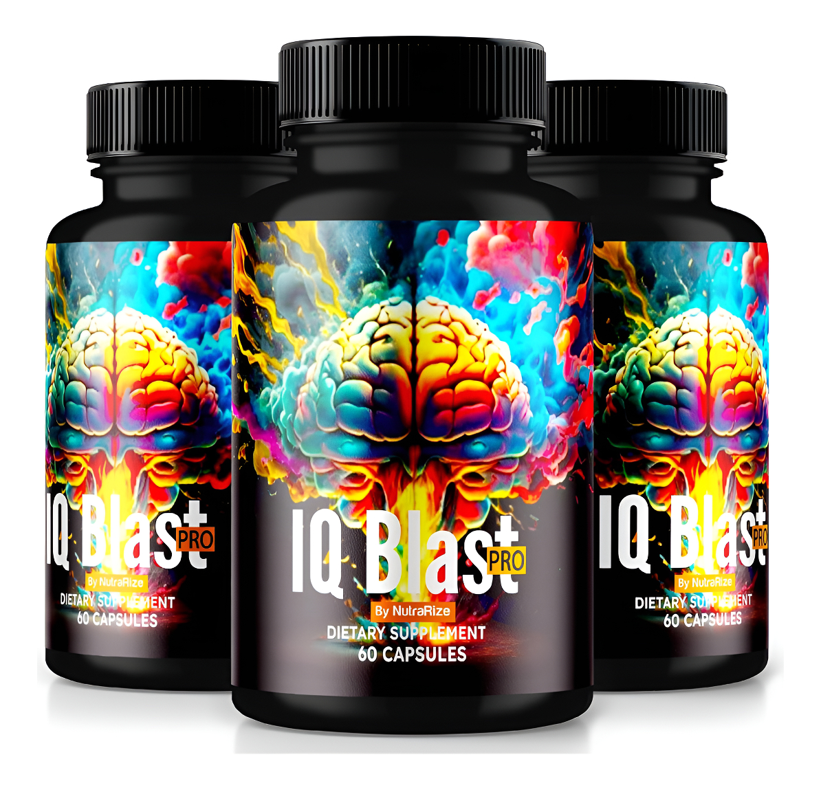Nutrarize Iq Blast Pro, Suplemento De Apoyo Avanzado Para La Salud Cerebral, 60 Cápsulas, Paquete De 3