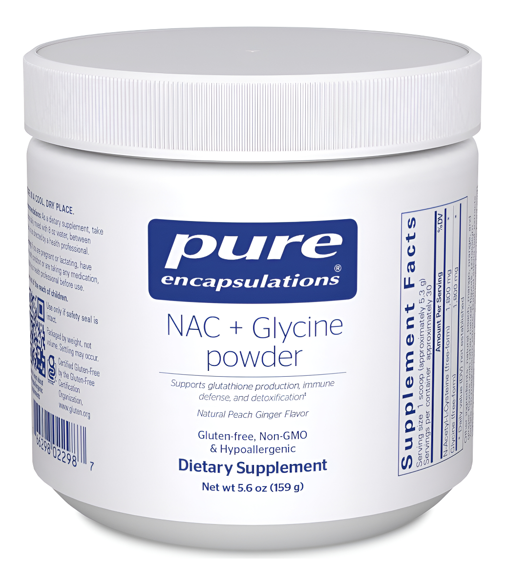 Pure Encapsulations Nac + Polvo De Glicina - Apoyo Inmunológico, Limpieza De Desintoxicación Y Producción De Glutatión*