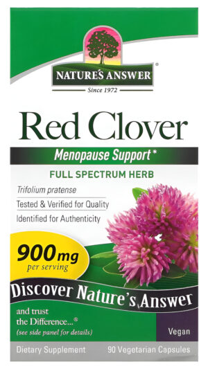 Nature's Answer Trébol Rojo (trifolium Pratense) | Ideal Para La Menopausia | Hierba Orgánica De Espectro Completo | Suplemento Dietético De Alta Res