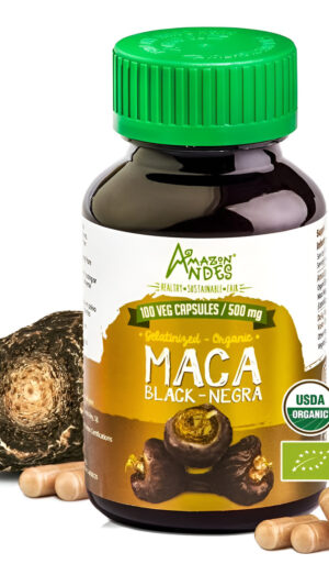 Cápsulas De Raíz De Maca Negra L Píldoras Veganas Orgánicas L 1500 Mg Por Porción L Salud Reproductiva Para Hombres L P