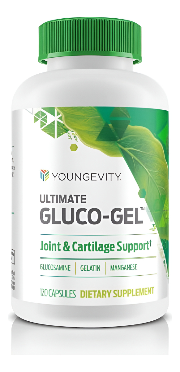 Youngevity Ultimate Gluco-gel - Para Articulaciones, Tendones, Huesos Y Cartílago | Contiene Glucosamina, Gelatina Y Ma
