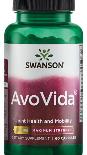 Swanson Aguacate Soja Avovida Suplemento Asu Máxima Fuerza Para Articulaciones 300 Mg 60 Cápsulas