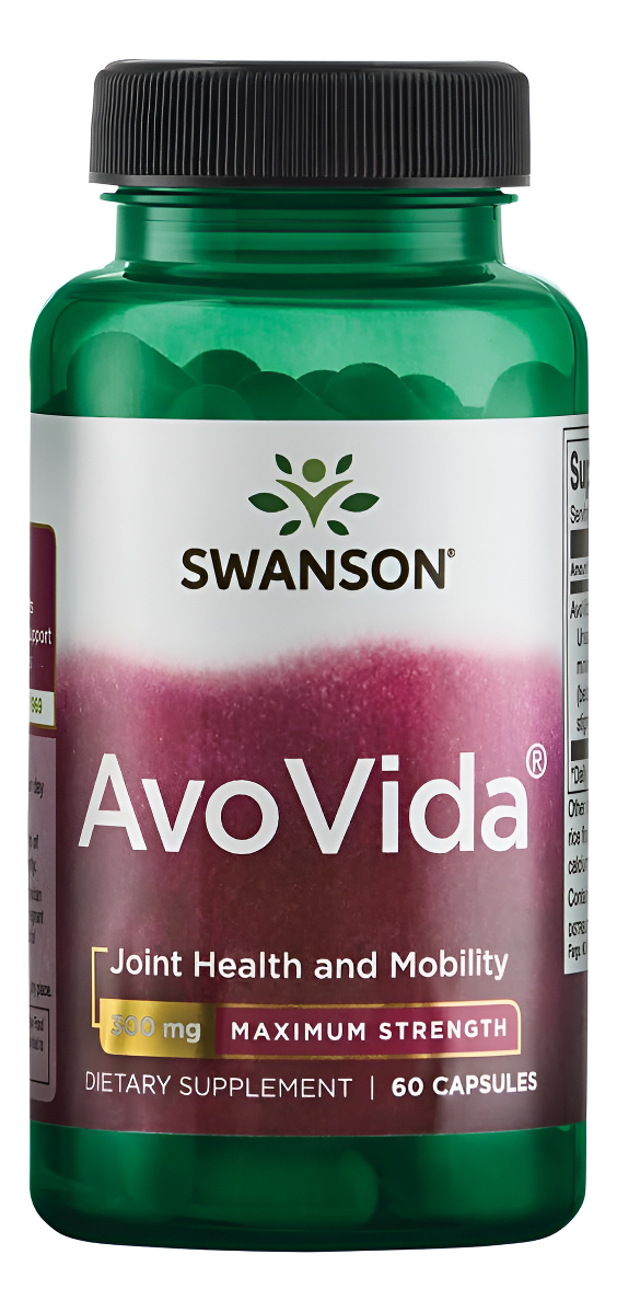 Swanson Aguacate Soja Avovida Suplemento Asu Máxima Fuerza Para Articulaciones 300 Mg 60 Cápsulas