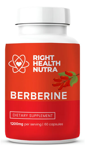 Right Health Nutra Extracto De Berberina De 1200 Mg  Suplemento De Berberina Pura Para Combatir Los Radicales Libres, Aumentar La Inmunidad Y Equili
