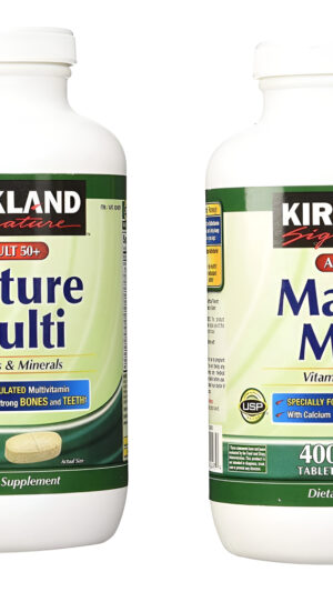 Kirkland Signature 400 Tabletas Multivitamínicas Para Adultos Maduros, Paquete De 2
