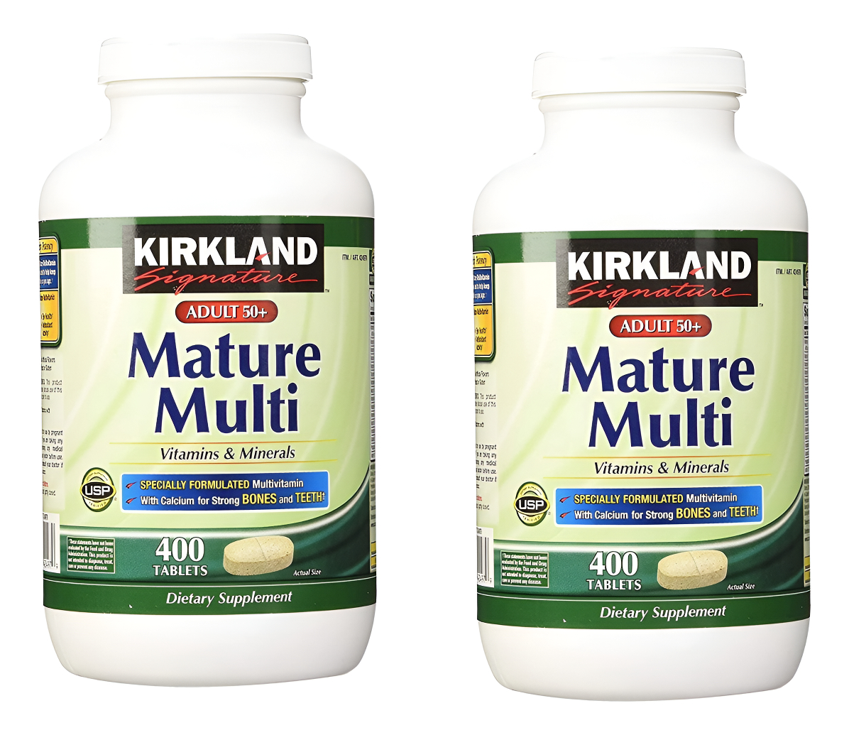 Kirkland Signature 400 Tabletas Multivitamínicas Para Adultos Maduros, Paquete De 2
