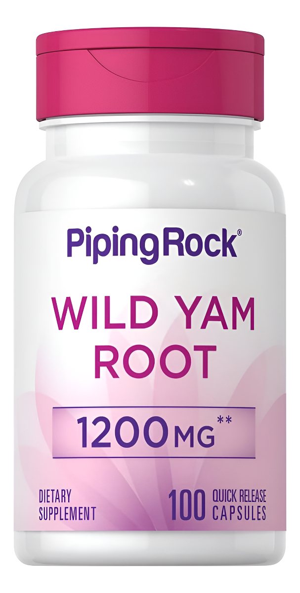 Piping Rock Cápsulas De Raíz De Ñame Silvestre De 1200 Mg | 100 Unidades | Suplemento De Extracto | Sin Gluten, Sin Omg