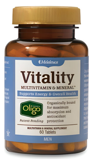 Melaleuca Suplemento Multivitamínico Y Mineral Para Hombres, Impulsado Por Oligo (60 Tabletas)