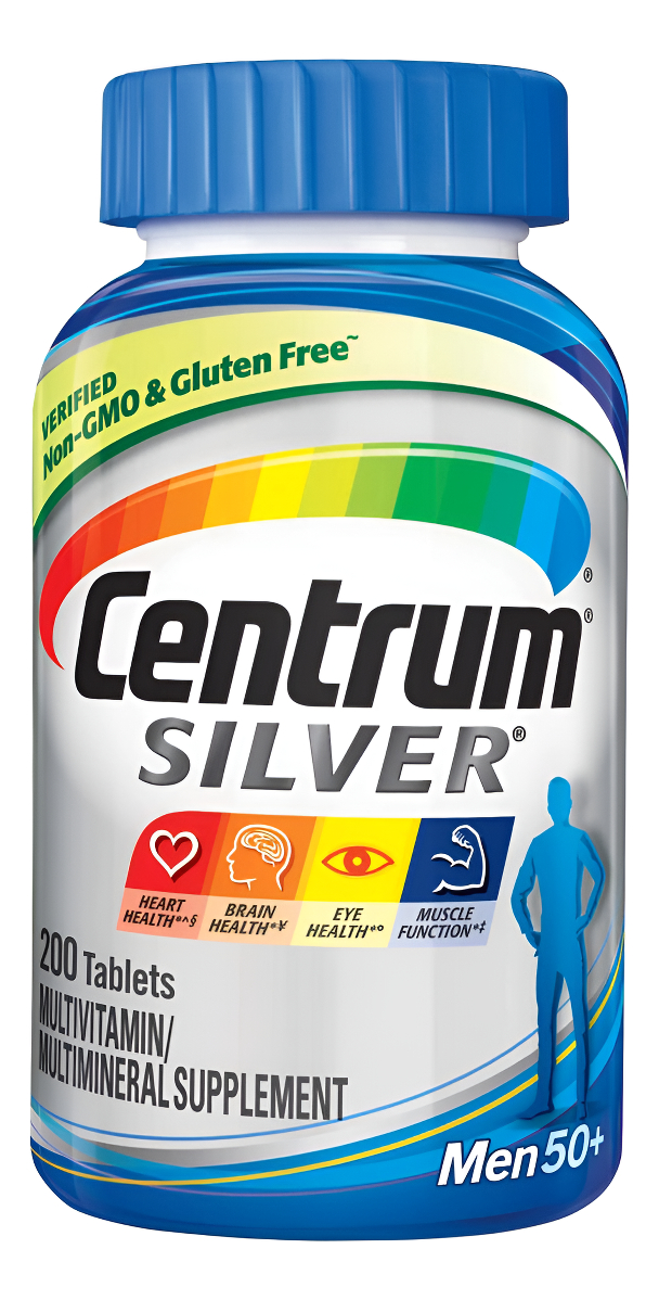 Tabletas Centrum Ultra Silver Para Hombre, 200 Unidades (paquete De 2)