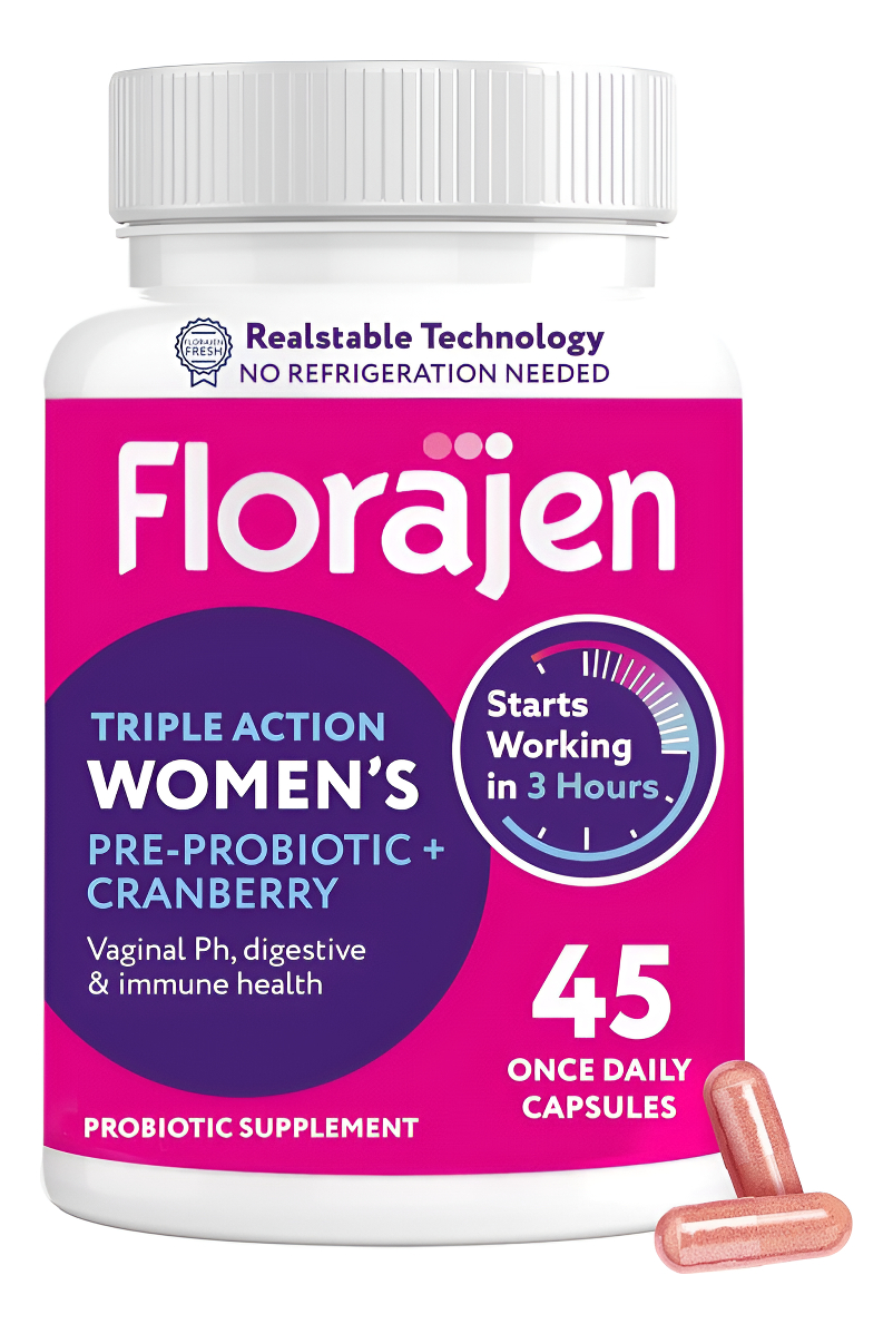 Florajen Suplemento Vaginal De Probióticos, Prebióticos Y Arándanos Para Mujer Para Apoyo Inmunológico Y Salud Digestiv