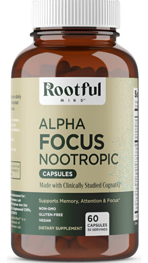 Alpha Focus Nootropic - Suplemento De Refuerzo Cerebral De Memoria Y Enfoque Con Colina, Citicolina, Gpc, L-tirosina, B