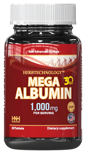 Dr.k&c Hnhusa Mega Albúmina Proteína 1000mg 60 Tabletas Saludable Función Hígado Riñón Bienestar Salud General Apoyo En