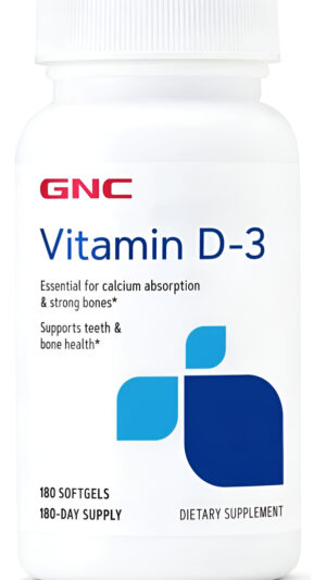 Gnc Vitamina D-3-50 Mcg - 180 Cápsulas Blandas