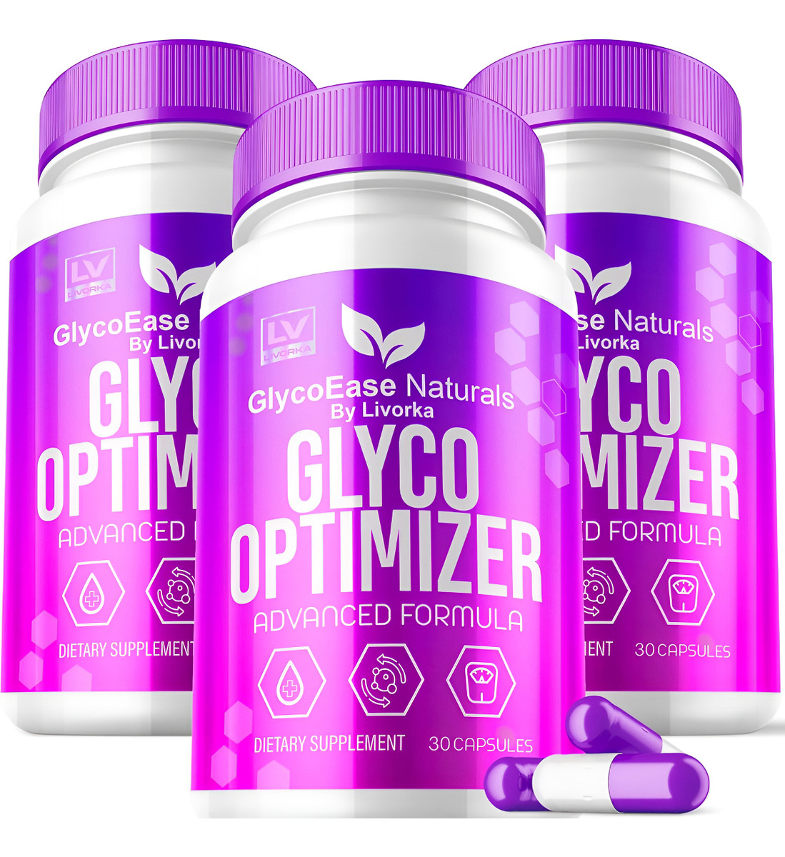 Paquete De 3 Optimizador De Glyco, Optimizador De Glycoease Glyco, Optimizador De Glycógeno X Glyco, Cápsulas Optimiz
