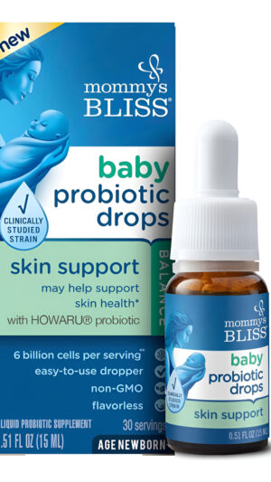 Mommy's Bliss Gotas Probióticas Para Bebés, Apoyo Para La Salud De La Piel, 6 Mil Millones De Células Por Porción, Edad