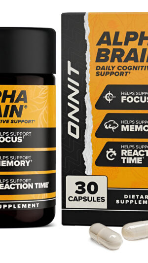Onnit Alpha Brain Suplemento Para Enfoque Y Memoria, 30 Cápsulas