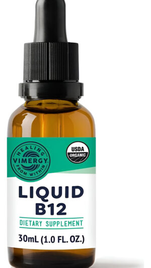 Vimergy Usda Organic B12  Vitamina Líquida Sublingual B-12 Sin Alcohol 3,9 Fl. Oz.