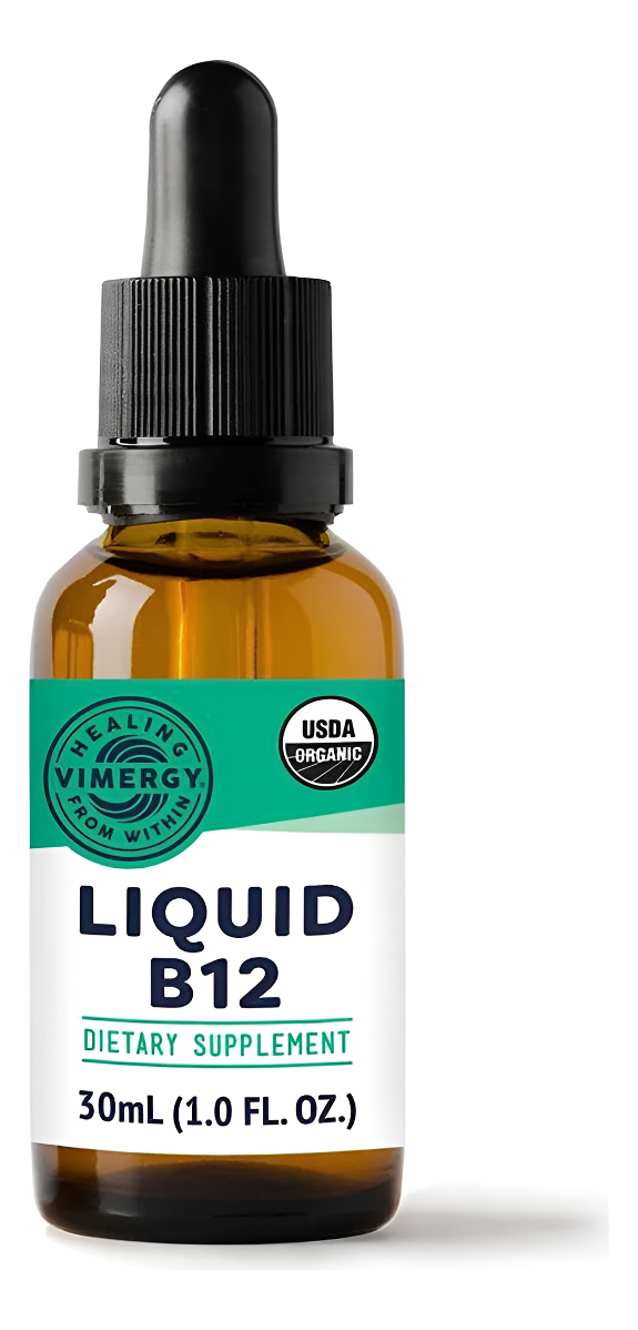 Vimergy Usda Organic B12 Vitamina Líquida Sublingual B-12 Sin Alcohol 3,9 Fl. Oz.