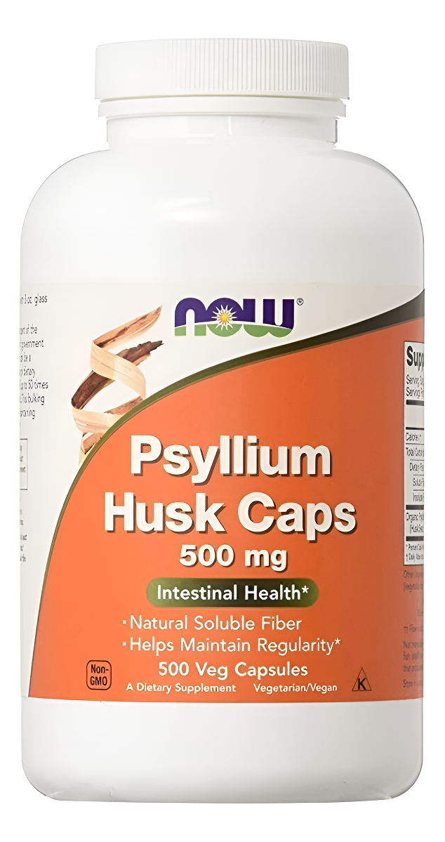 Now Psyllium 500 Cápsulas