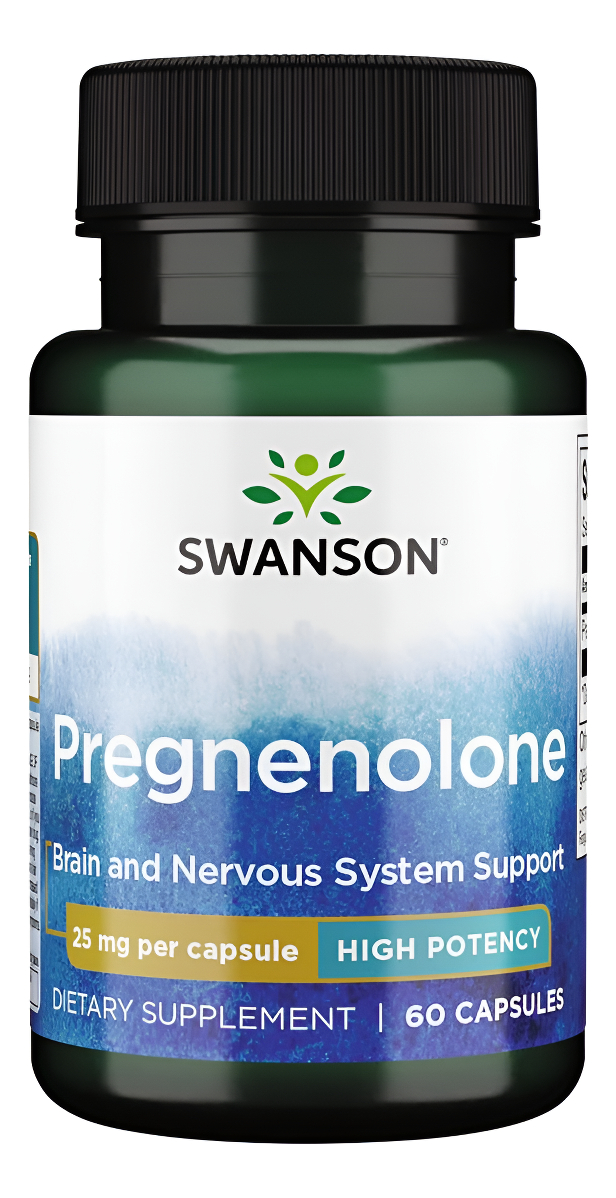 Swanson Pregnenolona De Alta Potencia 25 Miligramos 60 Cápsulas