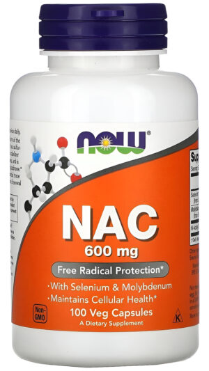 Now Alimentos, Nac 600 Mg, 100 Cápsulas