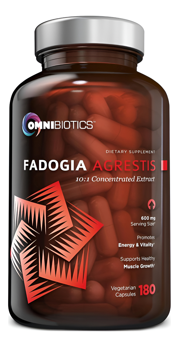 Omnibiotics Fadogia Agrestis Suplemento 180 Cápsulas Veganas Extracto 100% Estandarizado 10:1 Promueve El Rendimien