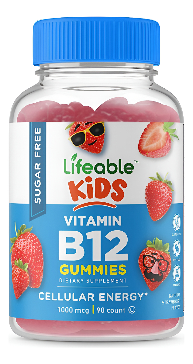 Vitamina B12 Libre De Azúcar Porúe Para Niños 1000 Mcg S