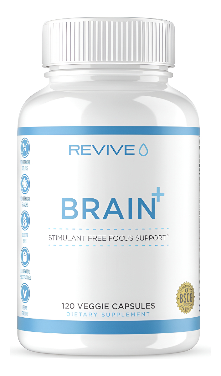 Revive Md Suplementos Cerebrales Para La Memoria Y La Concentración, Brain Plus, 150 Cápsulas Suplemento Natural Sin