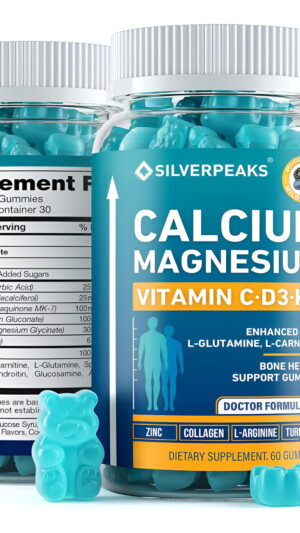 Silverpeaks Gomitas De Calcio Y Magnesio, Apoyo Óseo E Inmunológico Para Mujeres Y Hombres