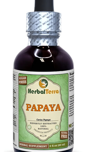 Extracto Líquido De Papaya (carica Papaya) Glicerina, Hojas Secas Orgánicas, Sin Alcohol, 56 G