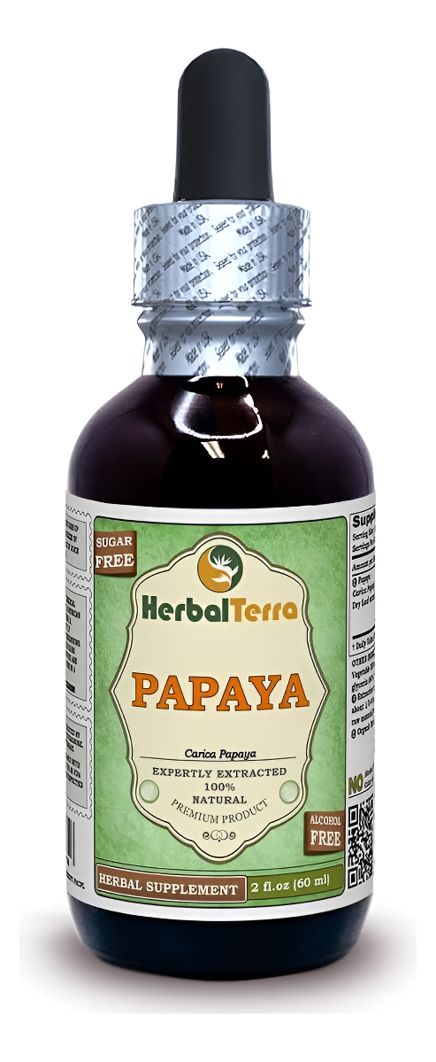 Extracto Líquido De Papaya (carica Papaya) Glicerina, Hojas Secas Orgánicas, Sin Alcohol, 56 G