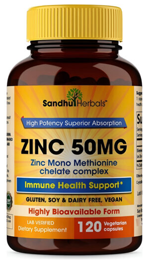 Zinc 120cap 50 Mg Sandhuherbals