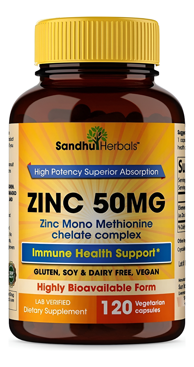 Zinc 120cap 50 Mg Sandhuherbals