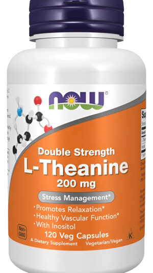 Now Foods L-theanine Veg Cápsulas, 200 mg  120 ct, 733739001481, 120, 1, 1