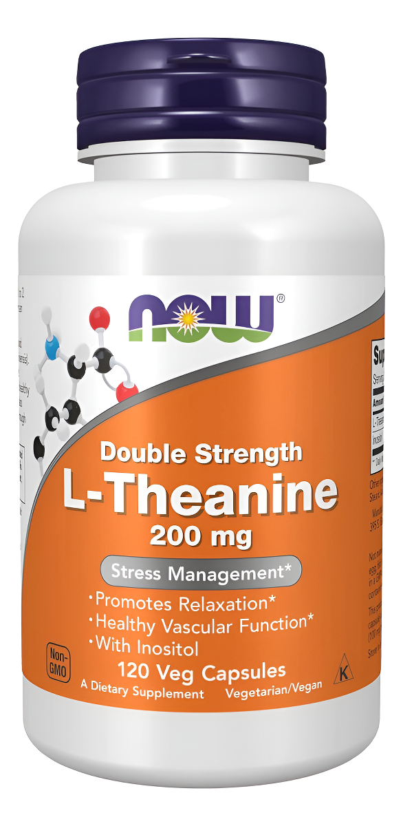 Now Foods L-theanine Veg Cápsulas, 200 mg 120 ct, 733739001481, 120, 1, 1