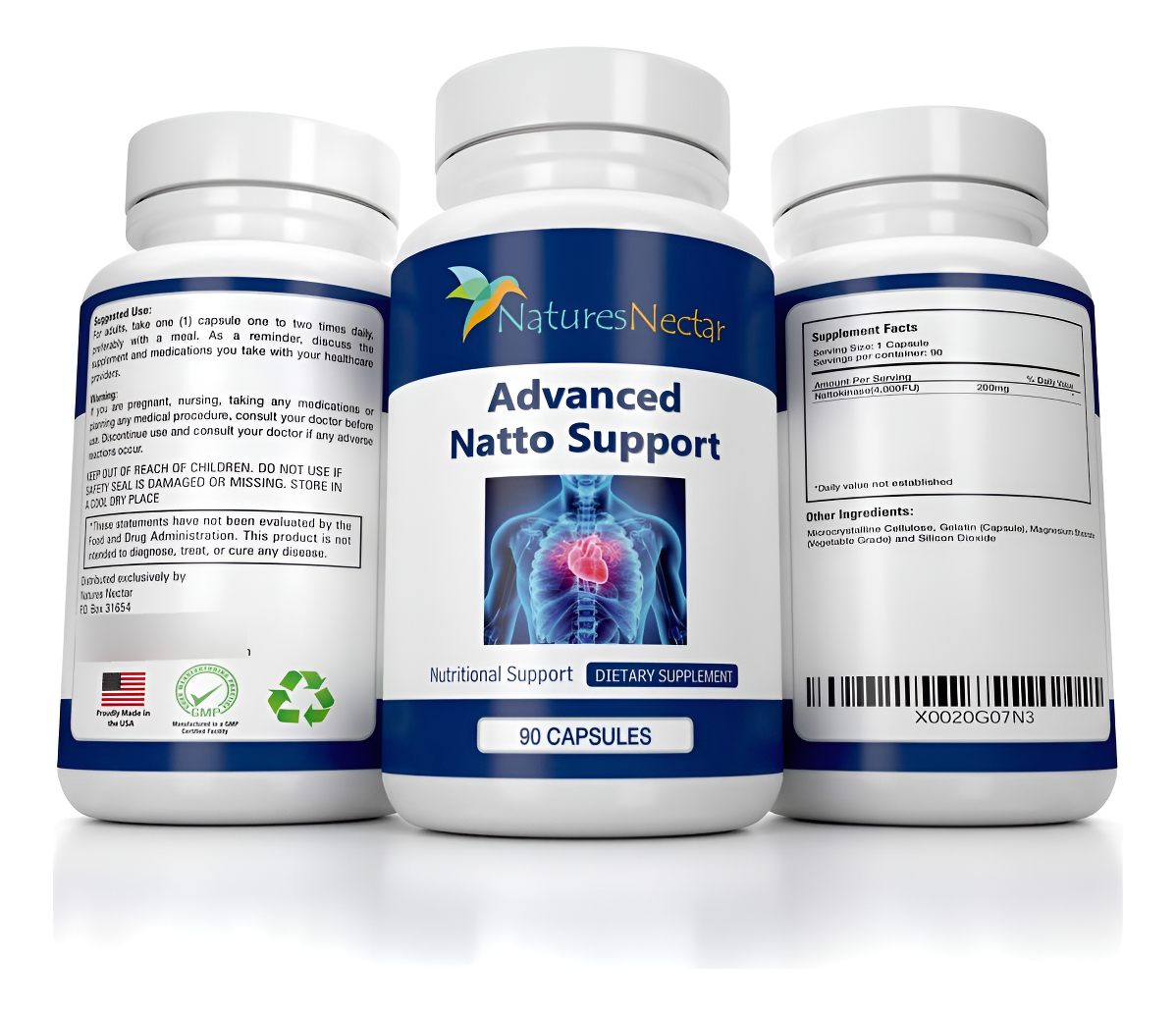 Suplemento Nattokinase 4000 Fu: 200 Mg De Polvo De Quinasa Natto Todas Las Cápsulas Naturales Anticoagulantes Hechas De