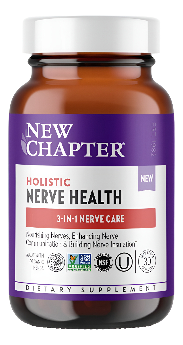 New Chapter Suplemento De Salud Nerviosa Para Apoyo Nervioso 3 En 1 De La Cabeza A Los Pies