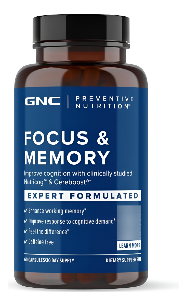 Gnc Nutrición Preventiva Enfoque Y Memoria - 60 Cápsulas