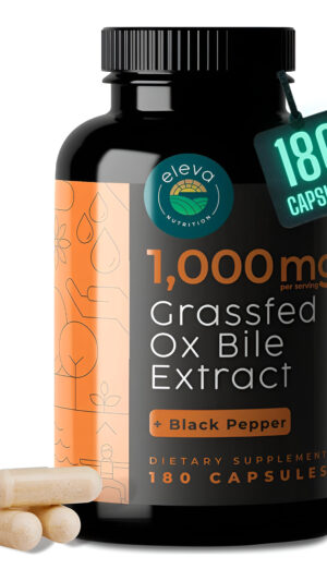 Suplementos De Sales Biliares Alimentados Con Pasto De 1000 Mg Con Pimienta Negra. Los Factores De Ácido Biliar Apoyan