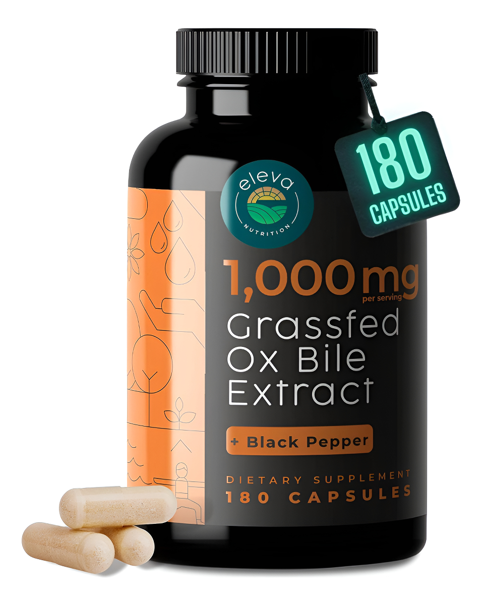 Suplementos De Sales Biliares Alimentados Con Pasto De 1000 Mg Con Pimienta Negra. Los Factores De Ácido Biliar Apoyan