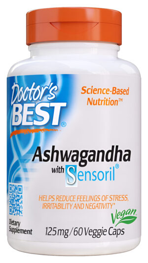 Doctor's Best Ashwagandha Con Sensoril, Hierba Ayurvédica, Extracto Estandarizado De Withania Somnifera, Clínicamente P