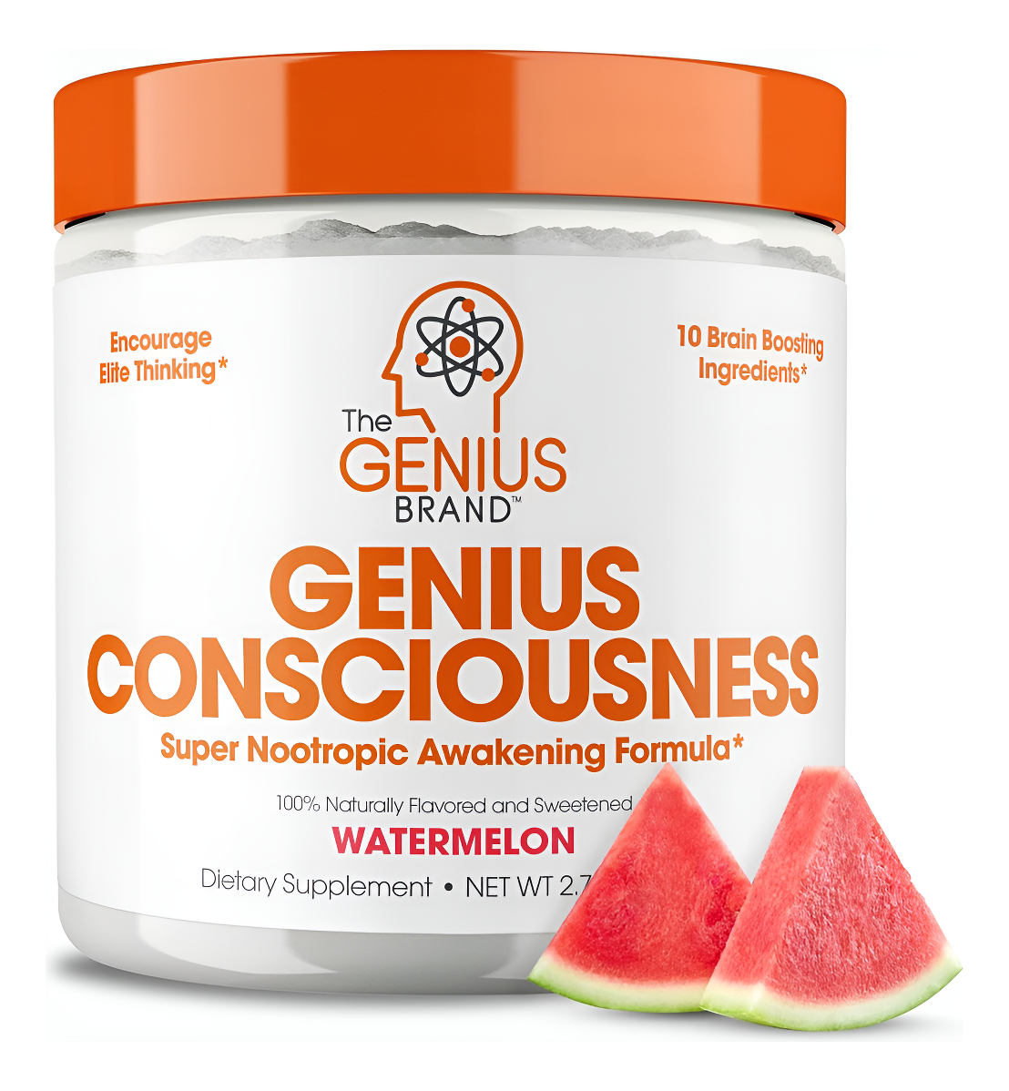 Genius Consciousness, Suplemento Cerebral Súper Nootrópico En Polvo, Sandía Boost Focus, Función Cognitiva, Concentra