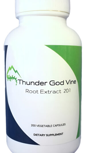Thunder God Extracto De Raíz De Vid | Tripterygium Wilfordii | Concentración 20:1 | Cápsulas Veganas De 100 Mg | 200 Un