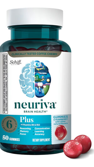 Neuriva Suplemento Cerebral Plus Para Memoria, Enfoque Y Concentración + Función Cognativa Con Vitaminas B6 Y B12 Y Noo