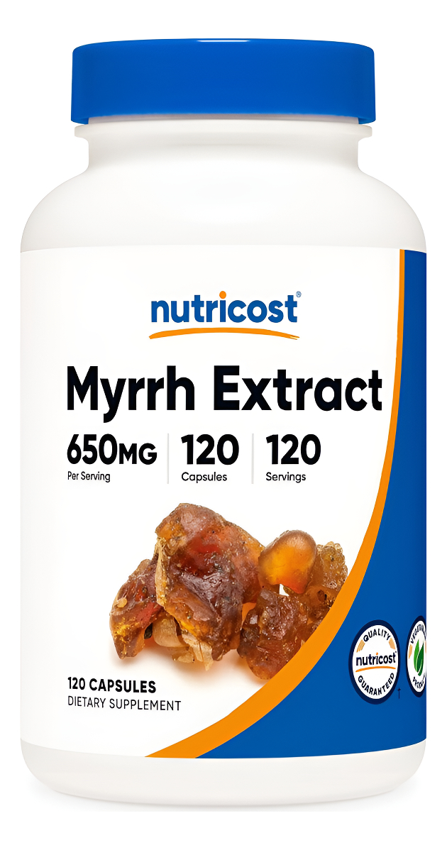 Nutricost Cápsulas De Extracto De Mirra De 650 Mg, 120 Cápsulas, Sin Gluten, Vegetariano, Sin Omg