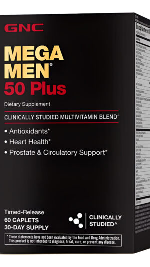 Gnc Mega Men 50 Plus Multivitamínico | Antioxidantes | Salud Del Corazón | Soporte Para Próstata Y Circulación | 60 Und