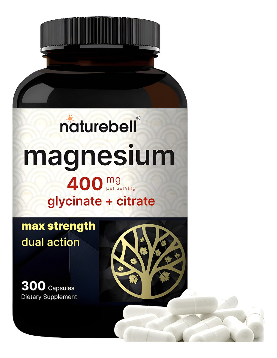 Naturebell Glicinato Y Citrato De Magnesio 300 Cápsulas
