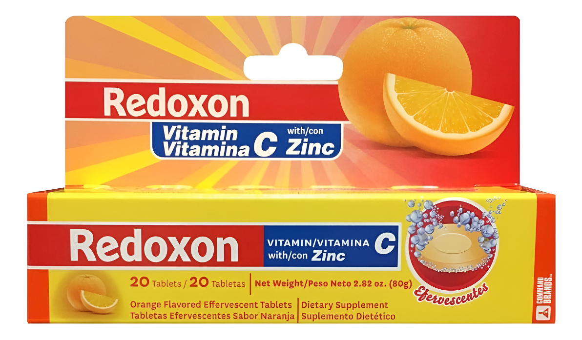 Redoxon Vitamina C Con Zinc, 20 Tabletas Efervescentes 2.82 Oz (paquete De 4)